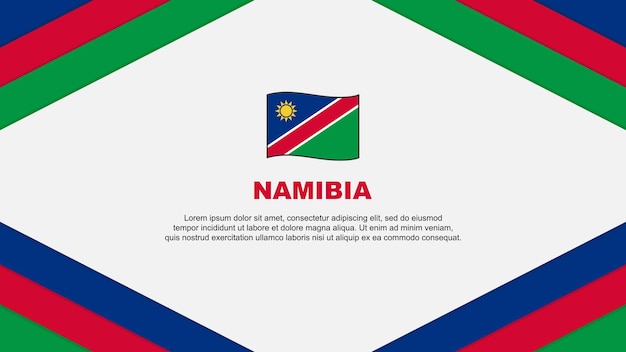 Namibië Vlag Abstracte Achtergrond Ontwerpsjabloon Namibië Onafhankelijkheidsdag Banner Cartoon Vector Illustratie Namibië Sjabloon