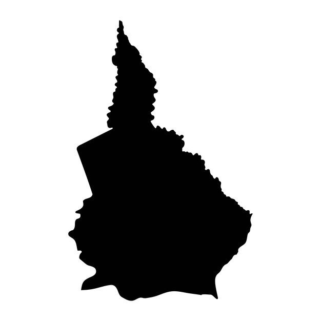 ベクトル ナナ・グレビジ県地図 中央アフリカ共和国の行政区画