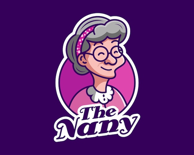 Vector the nanny cartoon mascot logo