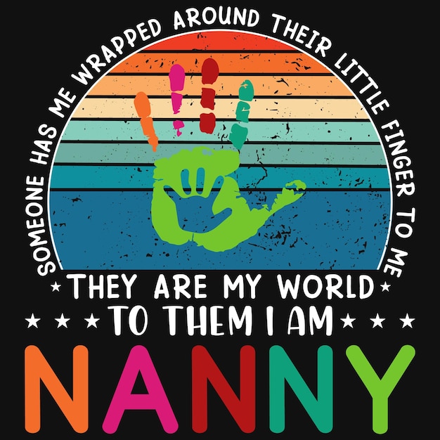 Vector nanny tshirt design