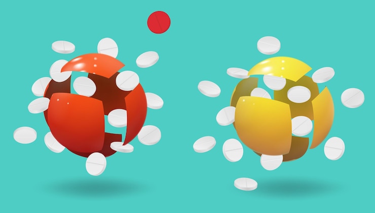 Vector nanomedicine. modern technologies. modern medicine. vector illustration.
