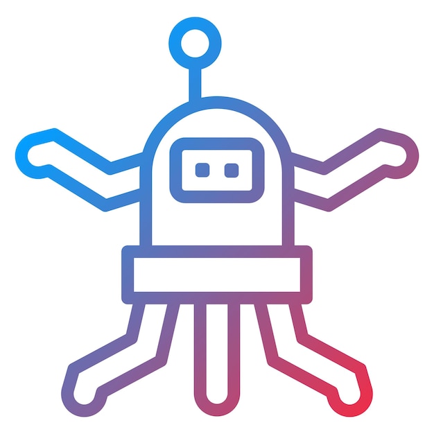 ナノロボットアイコンのベクトル画像はロボティクスに使用できます