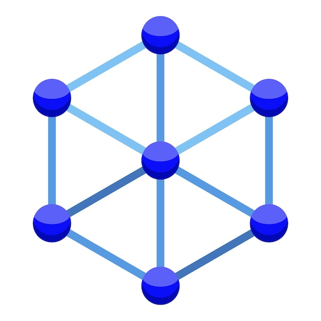 Vettore icona del cubo di nanotecnologia icona vettoriale del cubo di nanotecnologia isometrica per il web design isolato su sfondo bianco