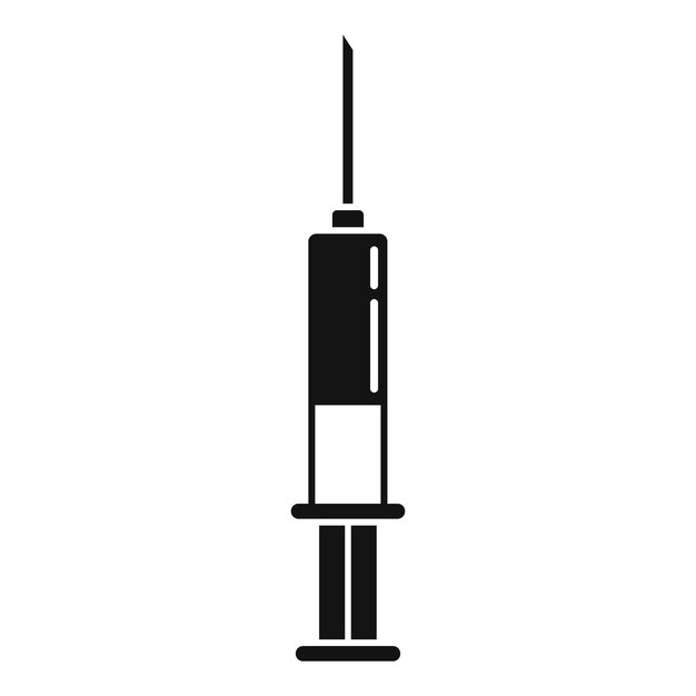 Vector nanotechnology syringe icon simple illustration of nanotechnology syringe vector icon for web design isolated on white background