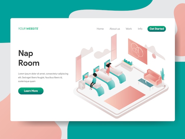 Vector nap room for web page