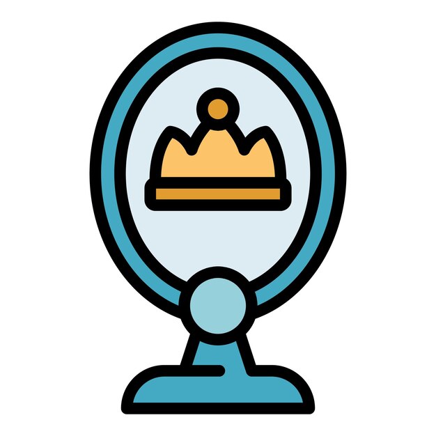 Narcisme spiegelpictogram Overzicht narcisme spiegel vector pictogram voor webdesign geïsoleerd op witte achtergrondkleur plat