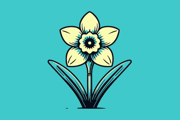 Vector narcissus flower