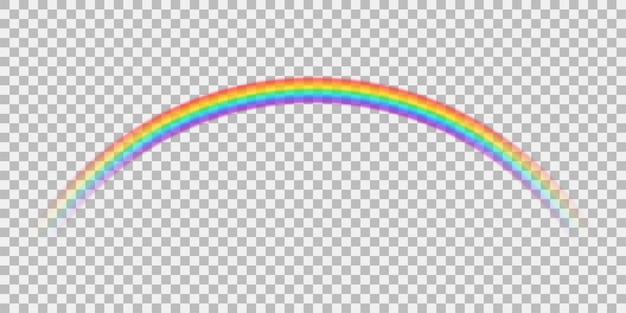 Narrow blurred rainbow with transparent effect Vector