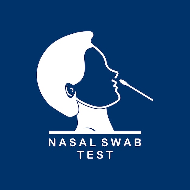 Nasal swab test icon