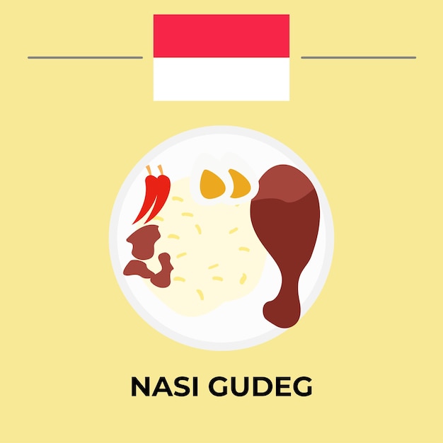 Nasi gudeg vector eps 10. facile da modificare