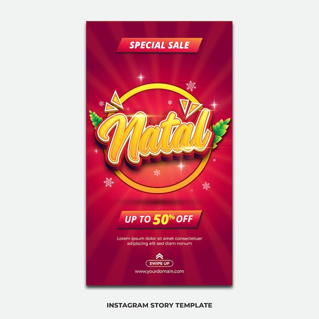 Natal Sale Instagram story template