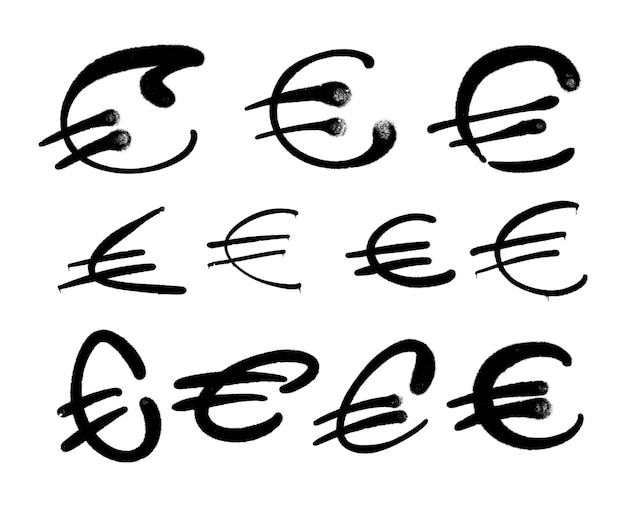 Nationaal geldteken valutapictogram symbool euro