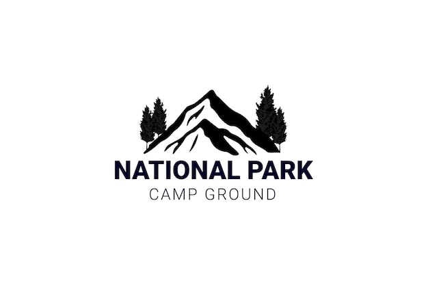 Nationaal Park Berg Logo Vector Pictogram Illustratie