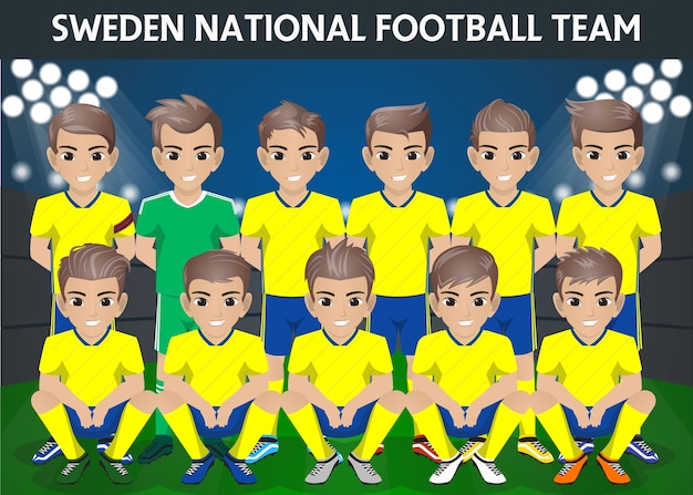 Vector nationaal voetbalelftal zweden