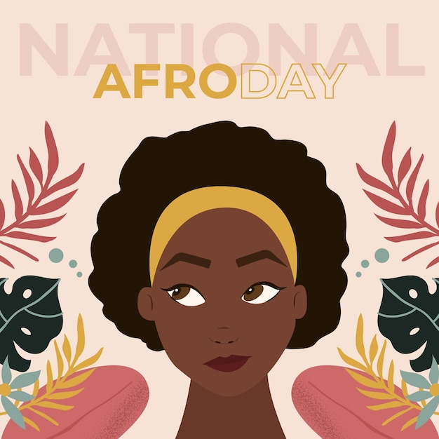 Вектор Национальный день афро