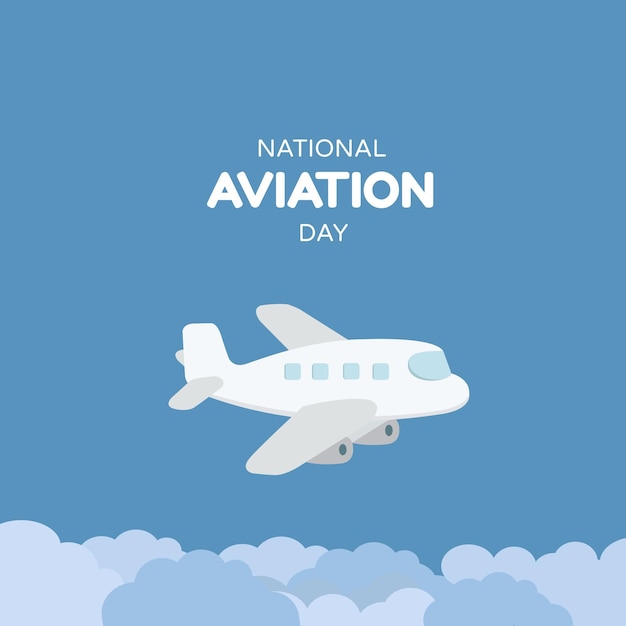 national aviation day vector illustration design