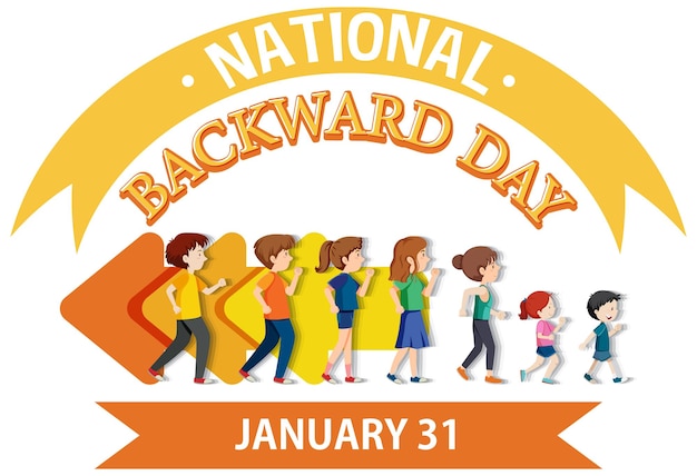 National backward day banner design