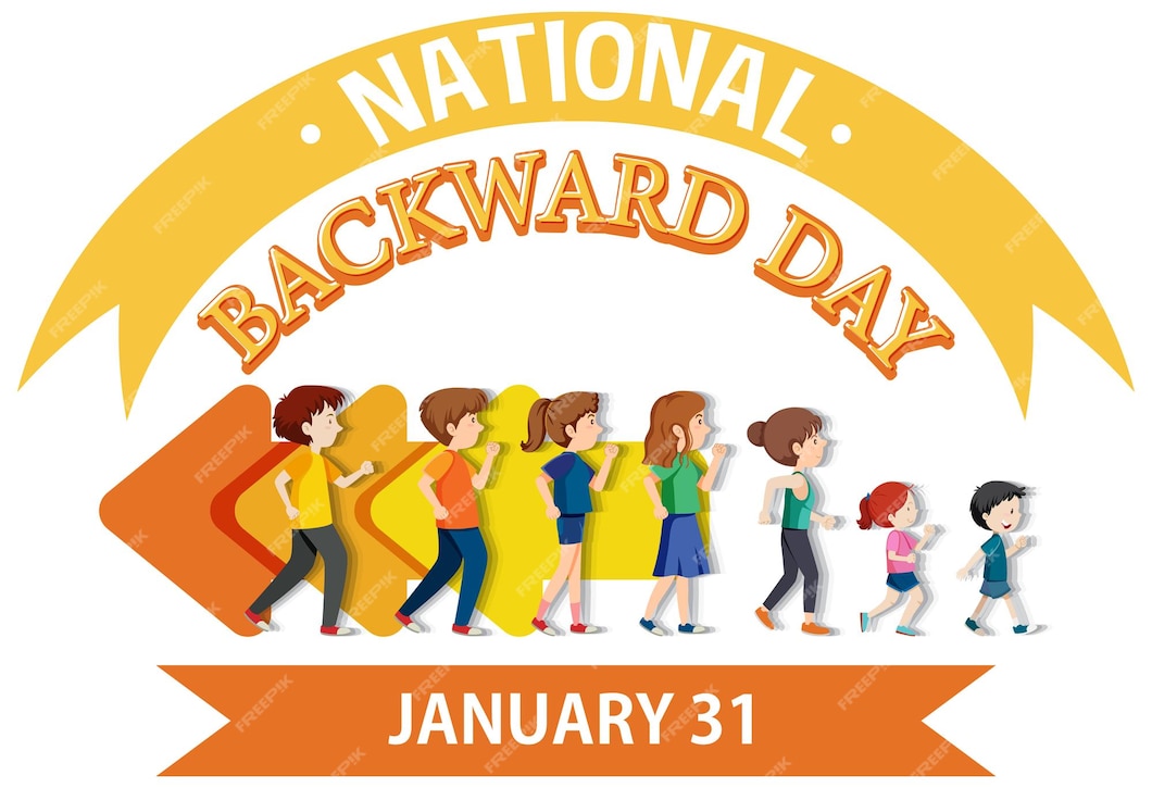 Premium Vector National backward day banner design