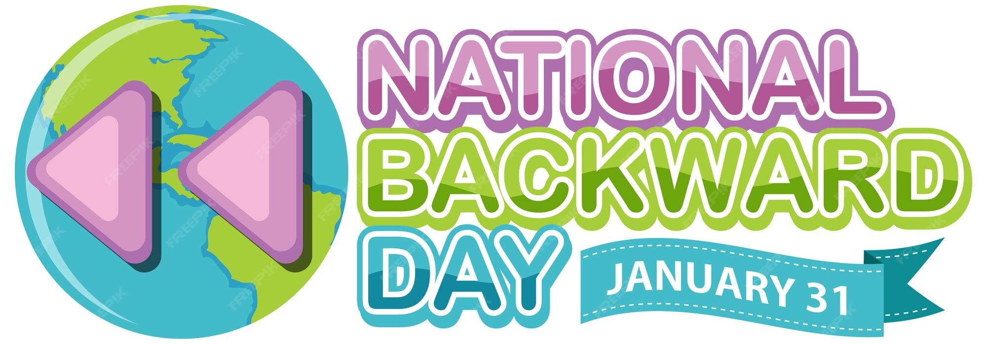 Premium Vector National backward day banner design