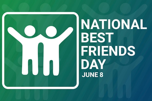 National Best Friends Day typografie poster