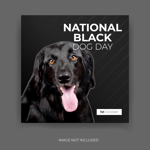 National black dog day social media psot