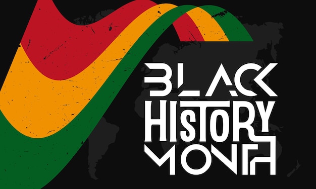 National black history month design template concept observed on february cultural vector illustration