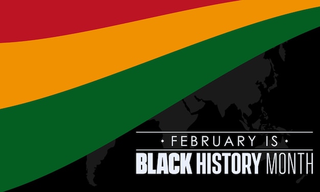 National Black History Month design template concept observed on February Cultural Vector Illustration