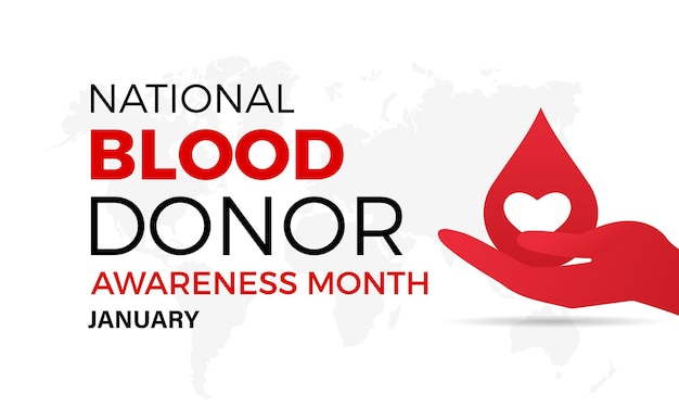 국가 혈액 기증 달 터 템플릿 혈액 기부 및 의료 지원으로 생명을 구하는 배경 배너 카드 포스터 디자인