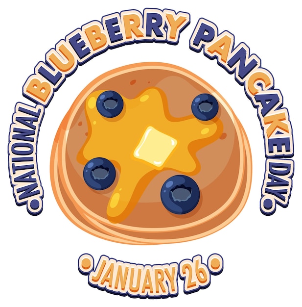 national blueberry pancake day design
