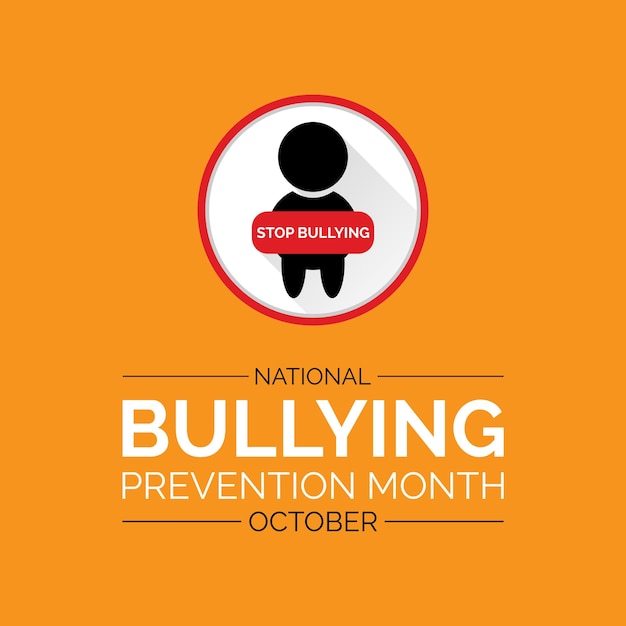 National Bullying Prevention Month Raises Awareness Empathy and Advocacy for Safer Communities Vector Illustration Template