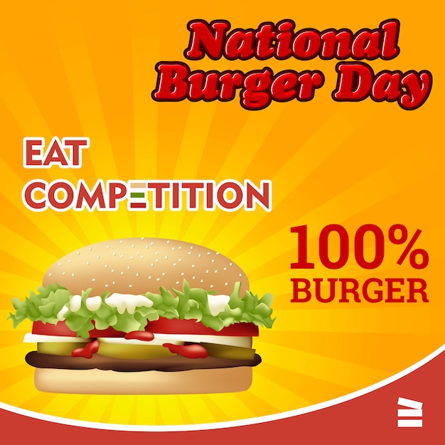 Vector national burger day