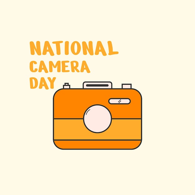 Giorno nazionale della fotocamera design post cad vettore di social media