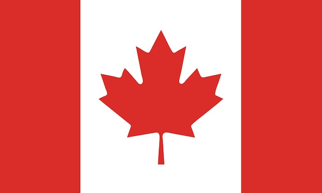 The national Canadian flag Official national flag of canada of north America