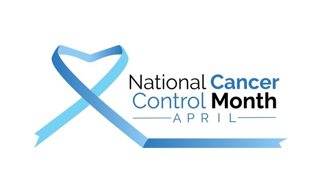 National Cancer Control Month observed in April every year Vector Illustration Banner poster fly