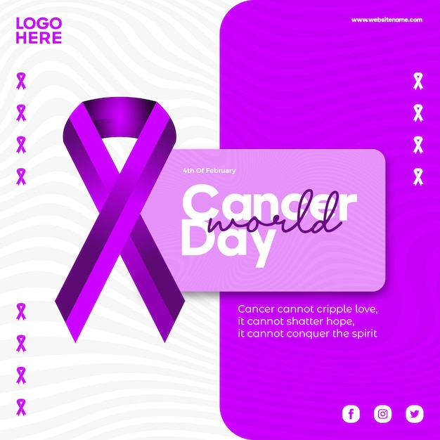 National Cancer Prevention Month square poster