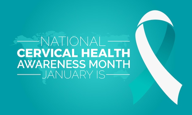 National Cervical Health Awareness Month vector template Prioritizing Women's Wellness with Cervical Health Screening and Medical Support Visuals background banner card poster design