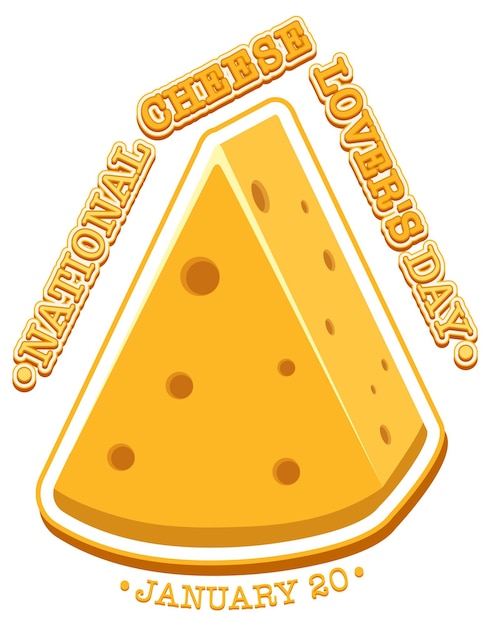 Vector national cheese lovers day icon