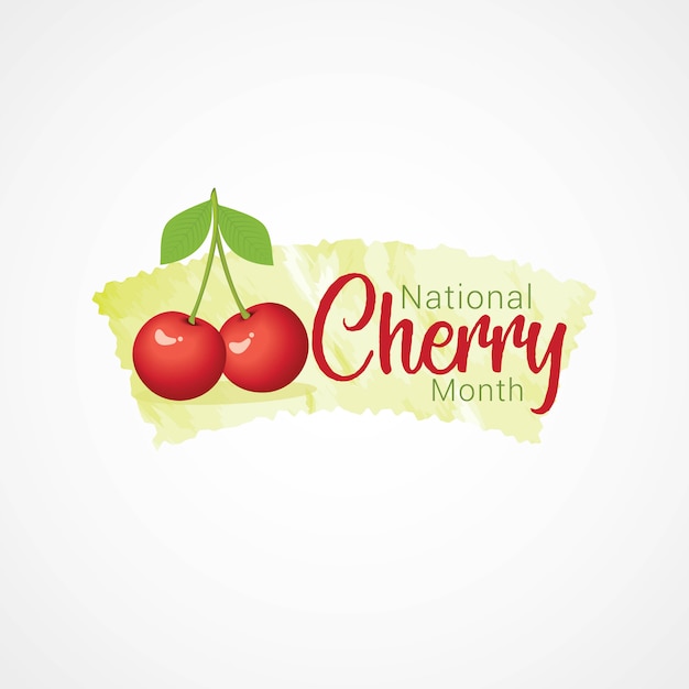 Vector national cherry month