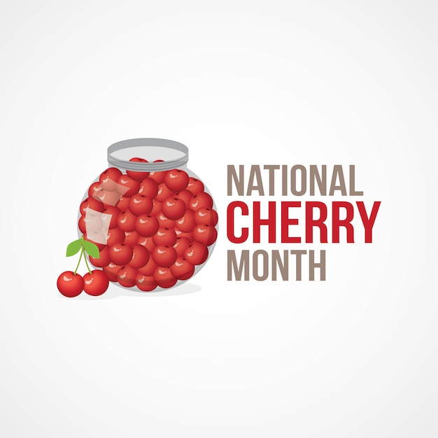 Vector national cherry month