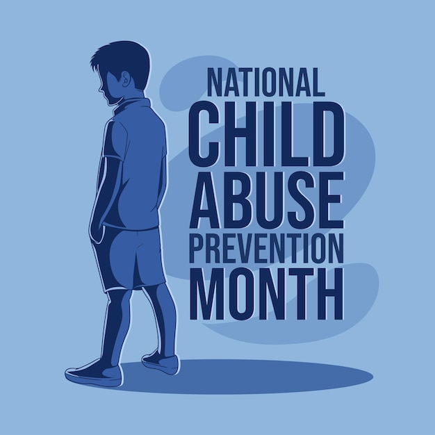 Vettore mese nazionale per la prevenzione degli abusi sui minori aprile
