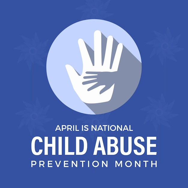 National Child Abuse Prevention Month Observed every year of April Vector banner flyer poster and social medial template design