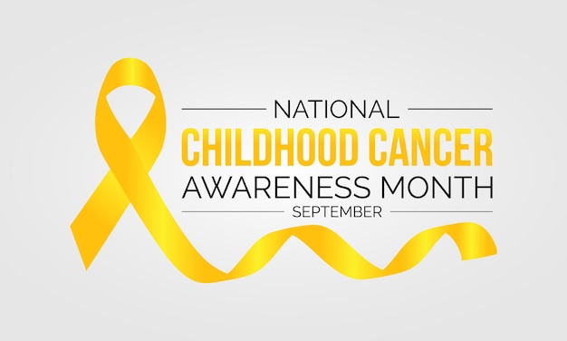 Vector national childhood cancer awareness month vector banner template child cancer concept of support cure health prevention vector illustration idea