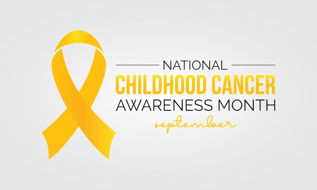 National Childhood Cancer Awareness Month vector banner template Child cancer concept of support cure health prevention vector illustration idea