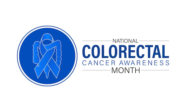 National Colorectal Cancer Awareness Month wordt elk jaar in maart gevierd Medische bewustwording Vector banner flyer poster en sociale mediale sjabloonontwerp