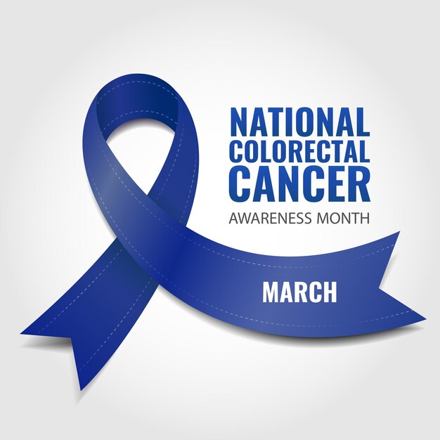 Vector national colorectal cancer awareness month