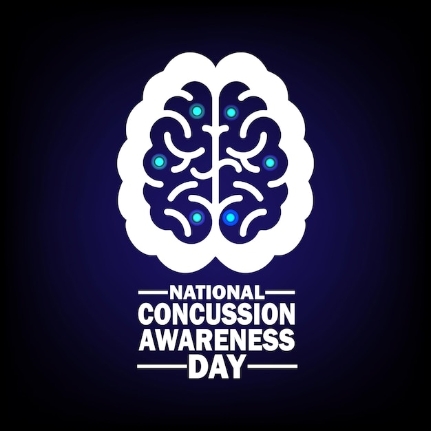 Premium Vector National Concussion Awareness Day Vector Illustration