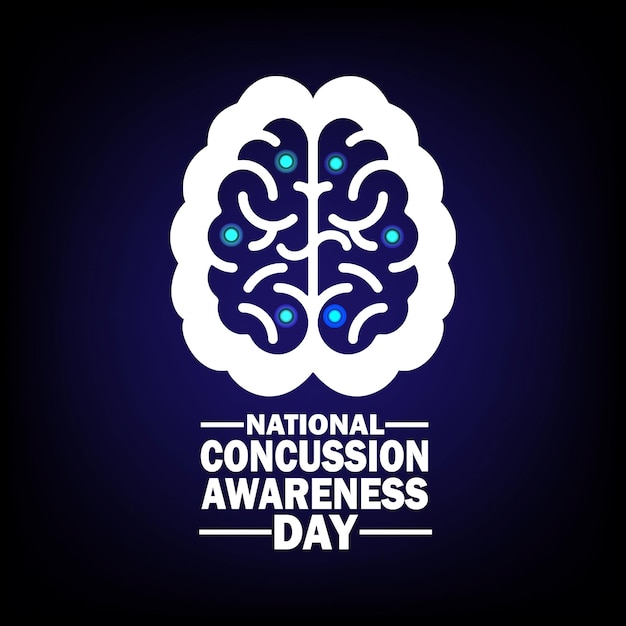 Vector national concussion awareness day vector illustration suitable for greeting card poster and banner