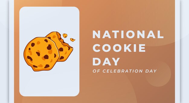 벡터 배경 포스터 배너 광고에 대한 전국 쿠키의 날 축하 벡터 디자인 일러스트