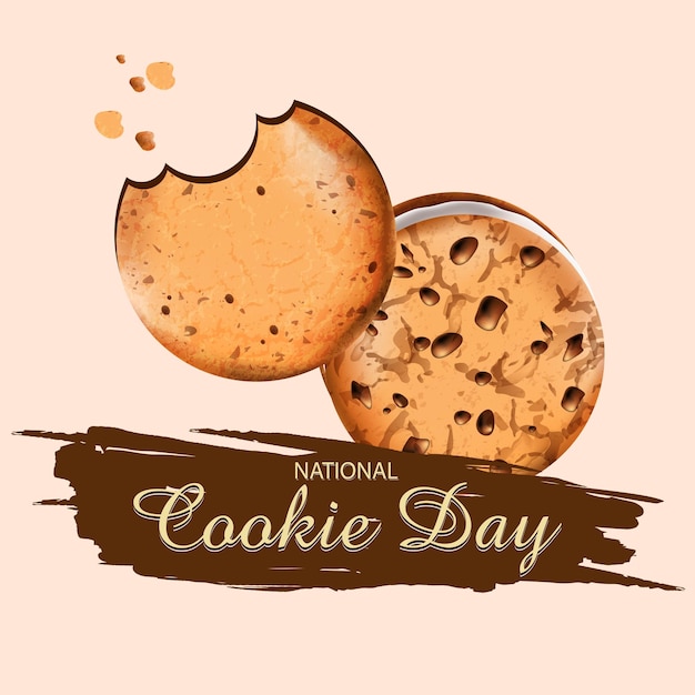 Premium Vector National cookie day is a celebration of one of the