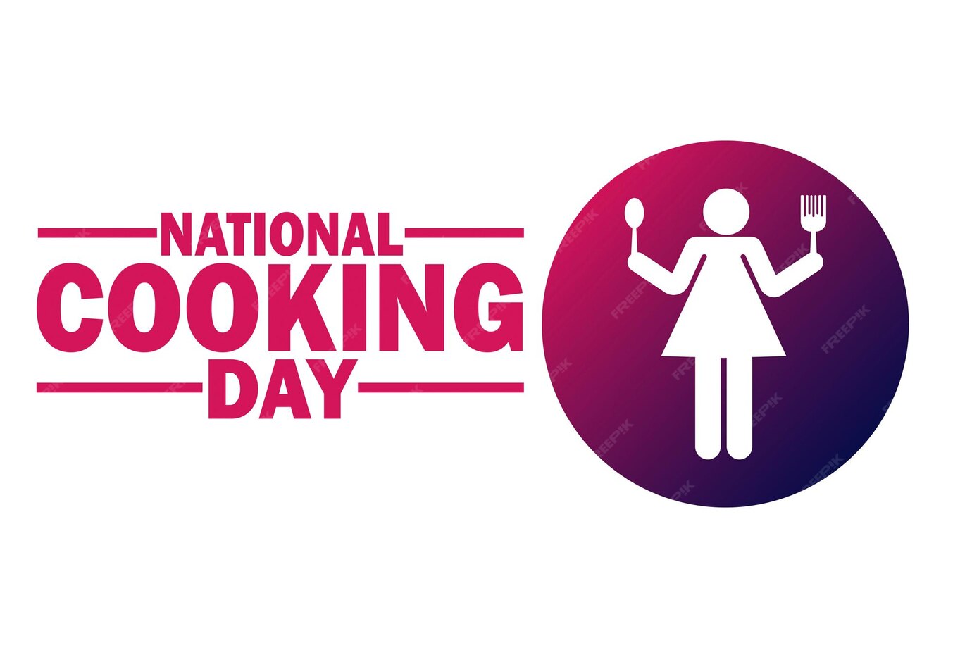 Premium Vector National cooking day cooking concept template for